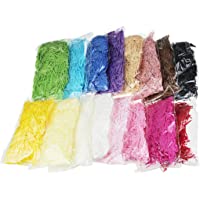 LJY - Confeti de papel de rafia multicolor de 320 gramos para envolver regalos y rellenar cestas